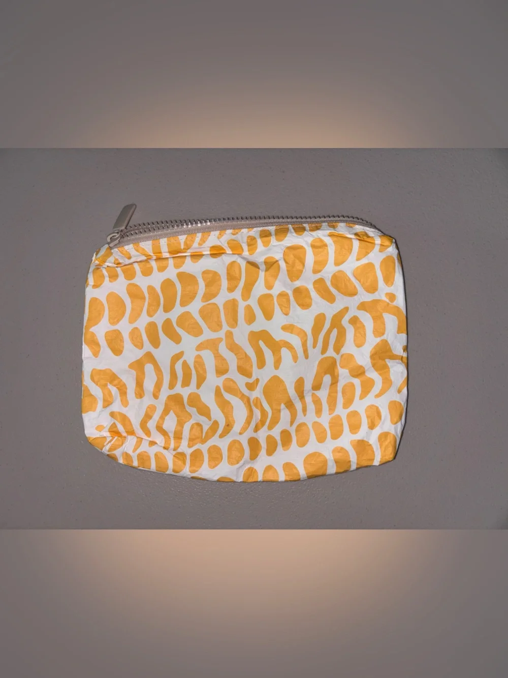 ALOHAS Yellow and White Patterned Pouch